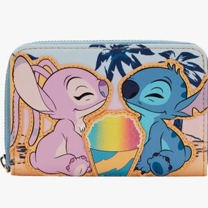 NWT HARDTAG LOUNGEFLY DISNEY LILO AND STITCH SNOW CONE DATE NIGHT ZIP WALLET